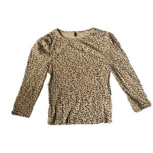 Urban Outfitters Beige Leopard Print Crop Top